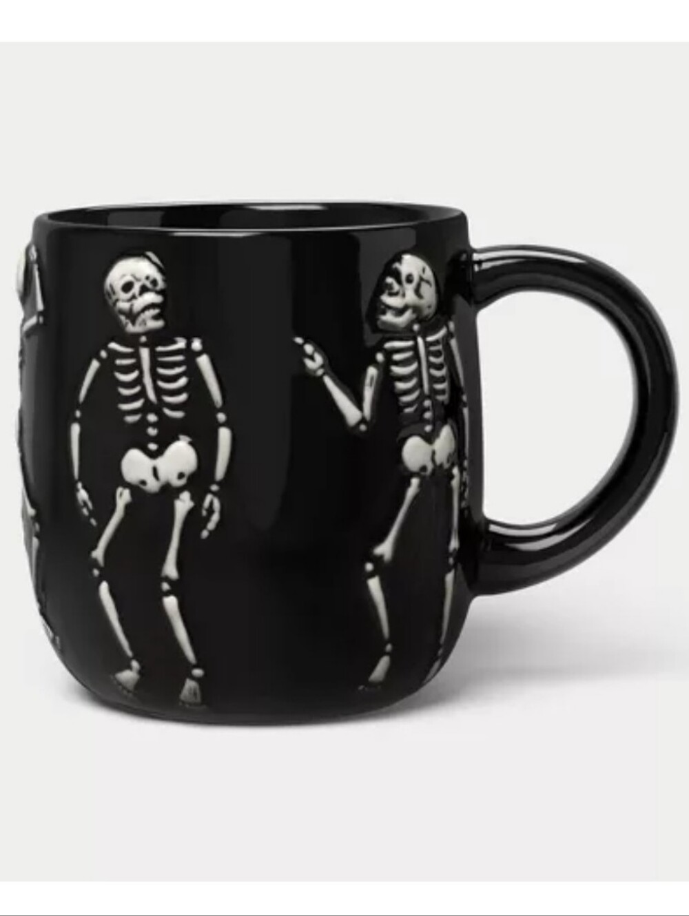 Hyde and EEK! Halloween Stoneware Embossed Skeletons Mug 15 fl oz